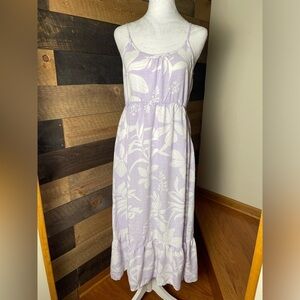 Kiwi & Punch Lavender White Midi Dress Size Medium